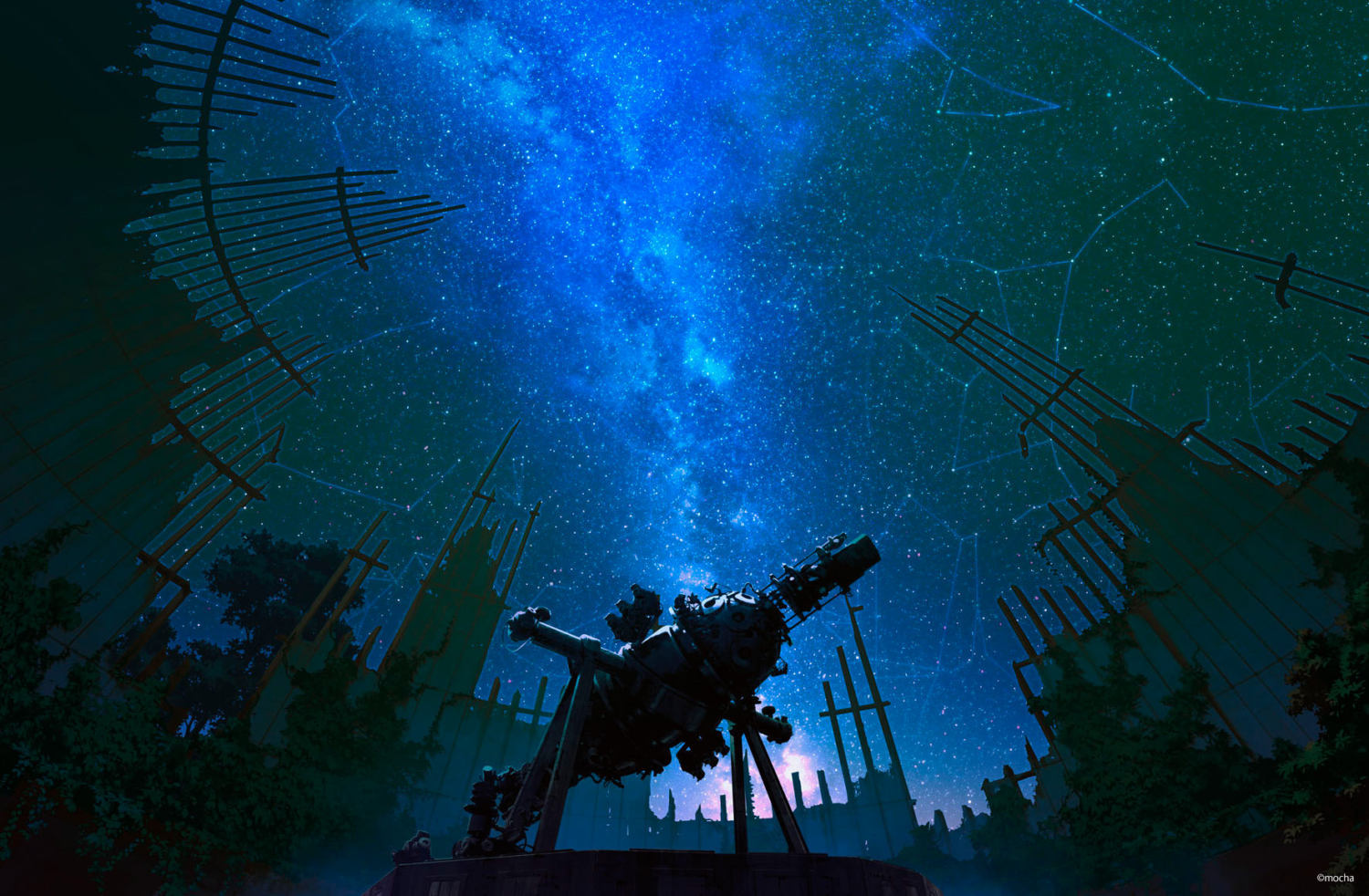 mochaの絵画作品　タイトルは、プラネタリウム